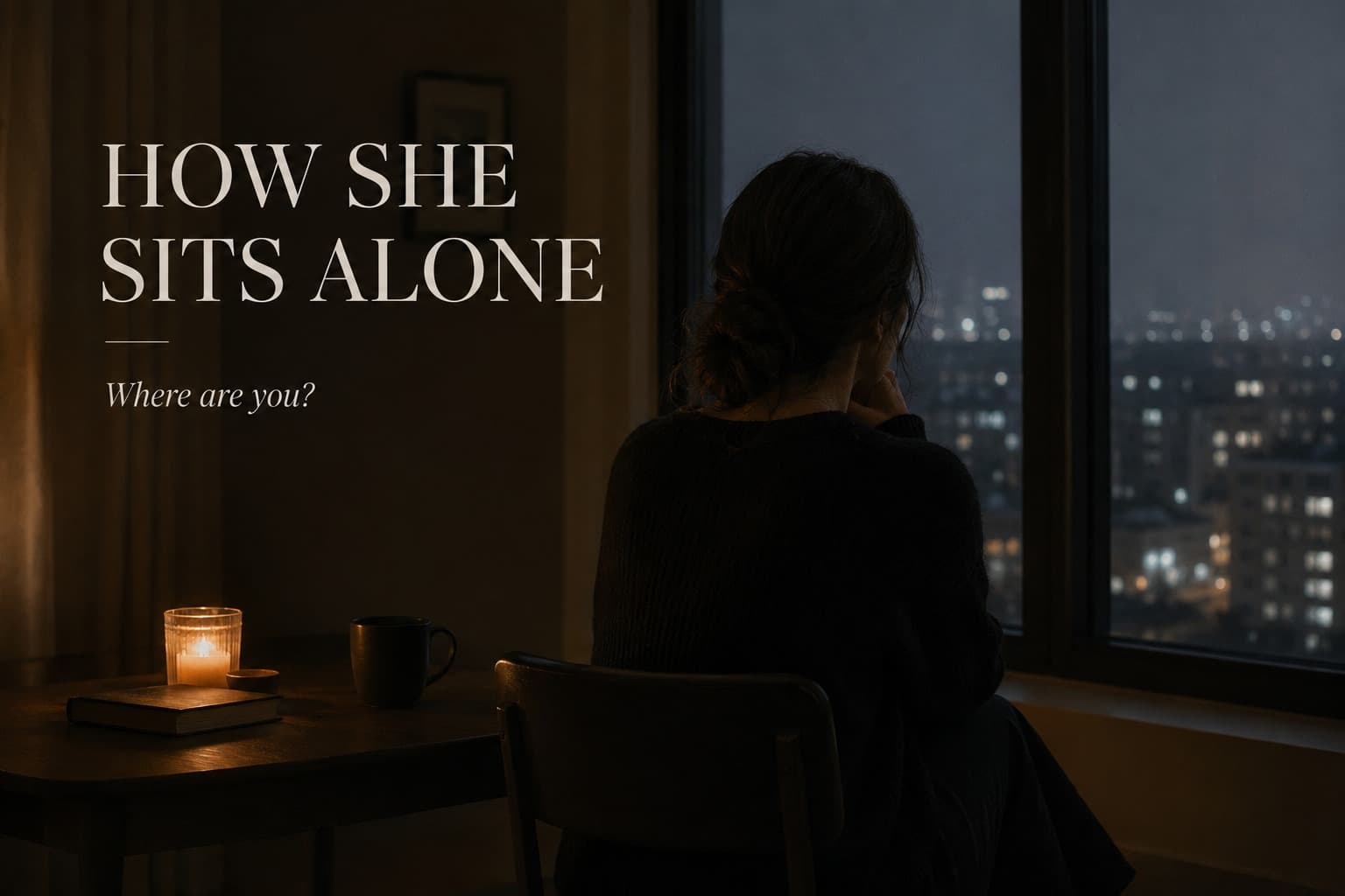 HOW SHE SITS ALONE
